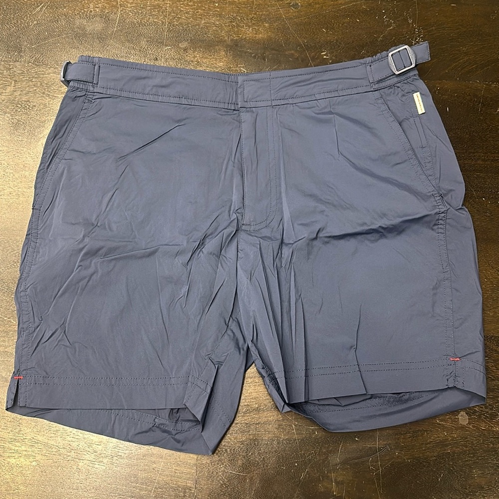 Orlebar Brown Navy Bulldog Classic Length Swim Shorts Size 30. NWOT Never Worn.